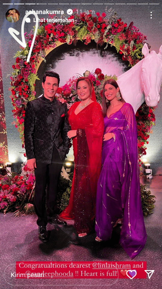 resepsi Randeep Hooda (instagram.com/aahanakumra)