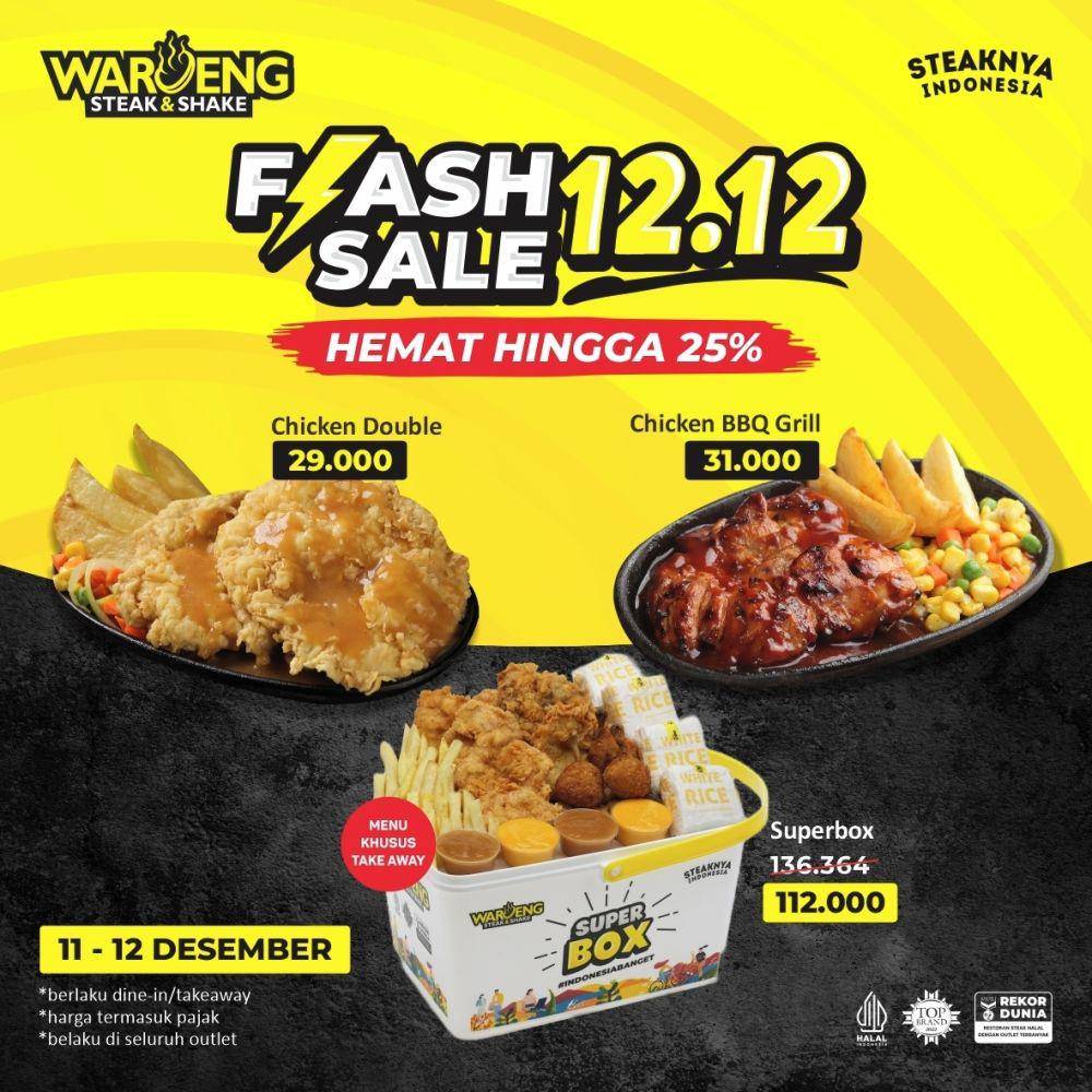 Promo 12.12 Waroeng Steak & Shake (instagram.com/waroengsteak)