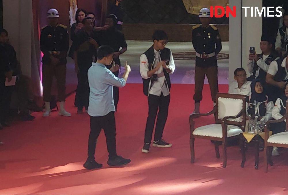 Hadir Debat Capres, Gibran Salaman dan Ngobrol dengan Alam Ganjar