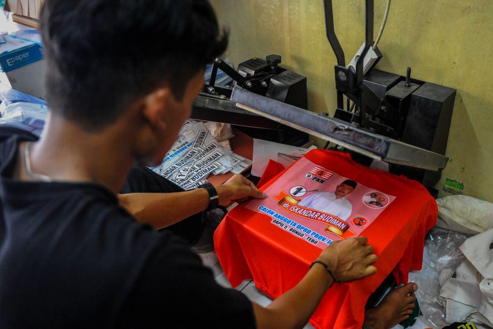 Jelang Pemilu 2024, Pembuatan Kaus Partai Banjir Orderan