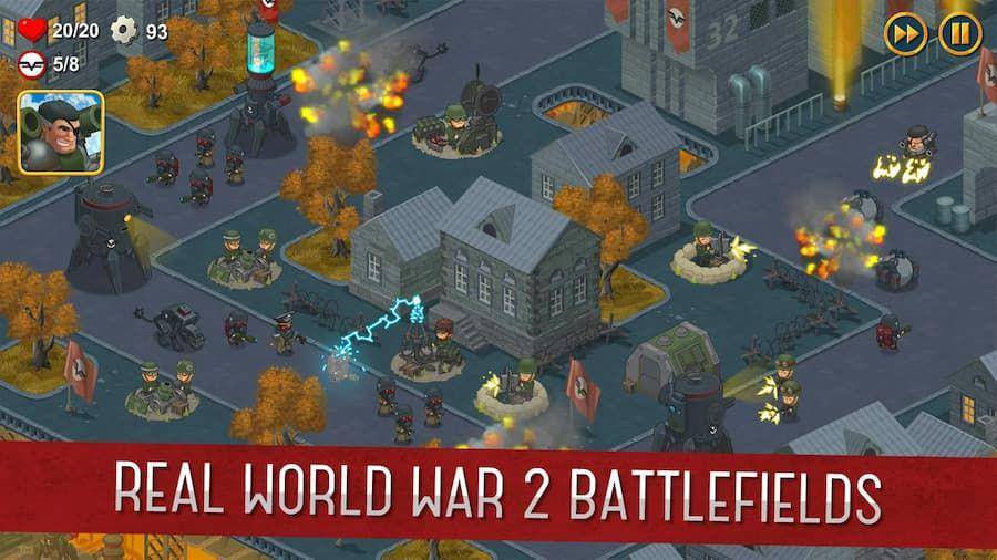 ilustrasi World War 2: Offline Strategy (play.google.com/Skizze Games)