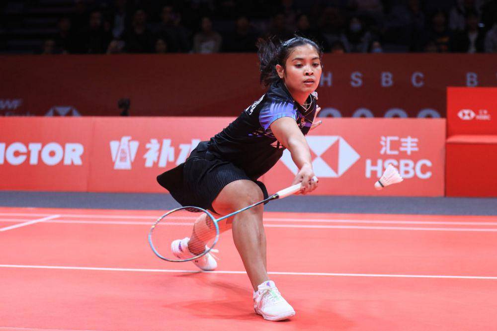 Gregoria Mariska Tunjung di putaran pertama babak penyisihan grup A BWF World Tour Finals 2023 (dok. PP PBSI)