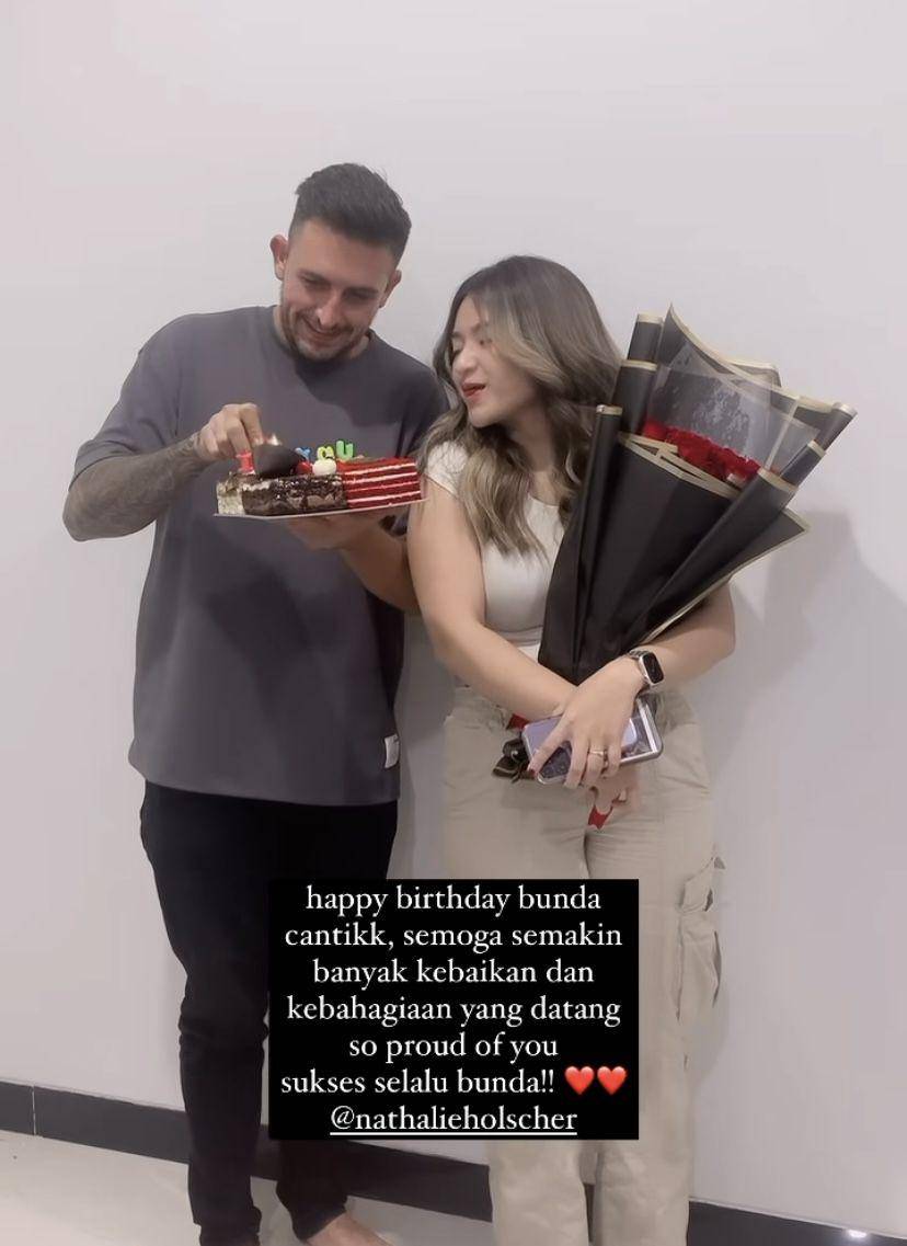 potret romantis Ladislao rayakan ulang tahun ke-31 Nathalie Holscher (Instagram.com/luthfiadiv_)