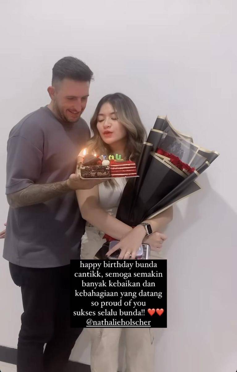 potret romantis Ladislao rayakan ulang tahun ke-31 Nathalie Holscher (Instagram.com/luthfiadiv_)