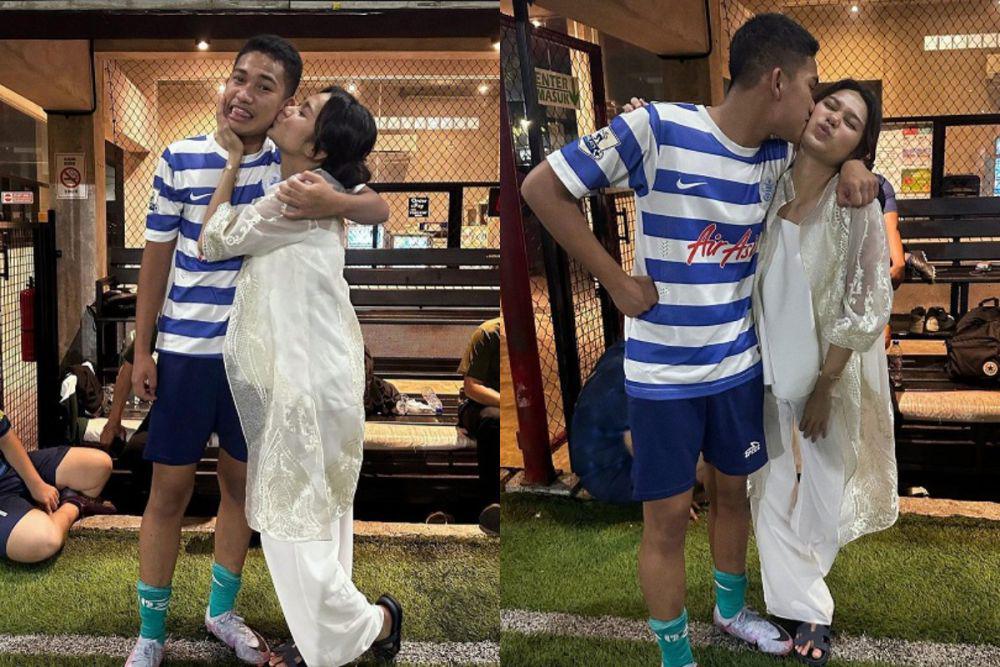 7 Potret Azizah Salsha Temani Adik Main Bola, Kedekatannya Bikin Gemas