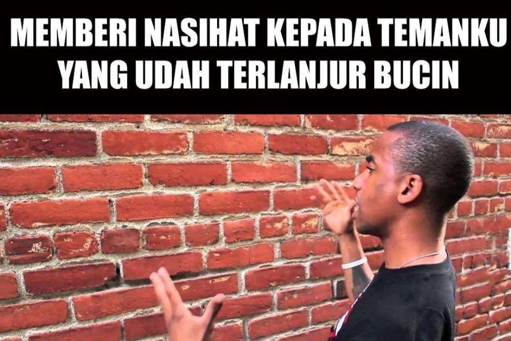 meme ngomong sama tembok (instagram.com/memecomic.id)