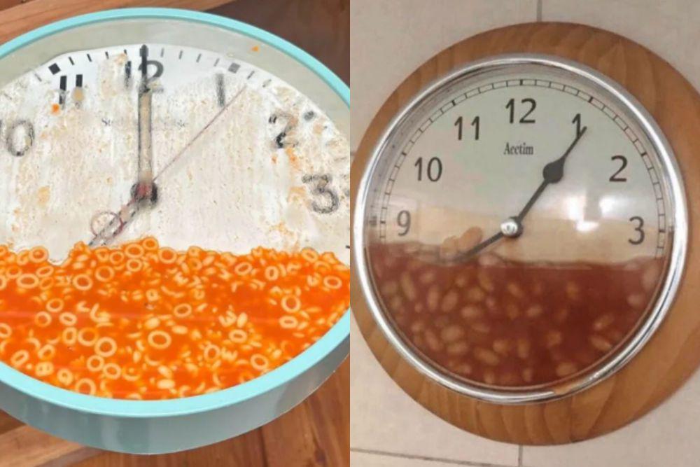 7 Potret Lucu Jam Bertema Makanan, Malah Bikin Mual