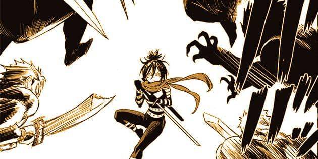 Sonic jadi sasaran para ninja ( Dok. tonarinoyj.jp/One Punch Man )