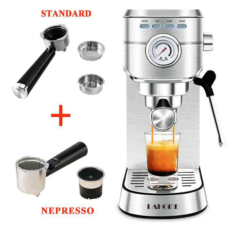 LAHOME Mesin Espresso 20 Bar Profesional Milk Frother Steam Wand (tokopedia.com/LAHOME OUTLET)
