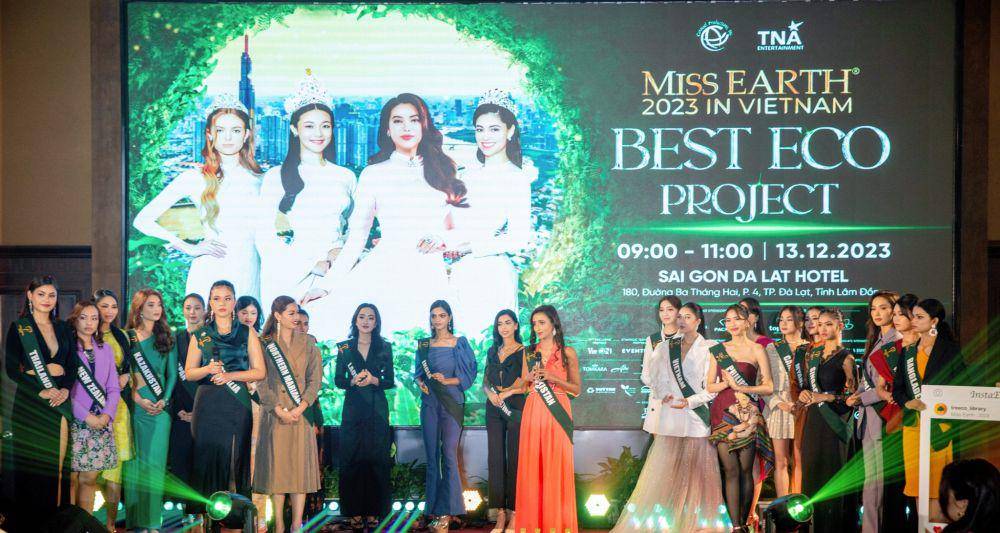 Potret Kompilasi Finalis Miss Earth 2023 saat Presentasi Eco Project (Facebook.com/Miss Earth)