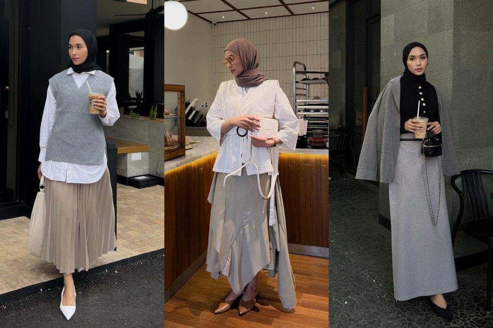 8 OOTD Smart Casual dengan Rok ala Fita Wulansari, Gayanya Kekinian
