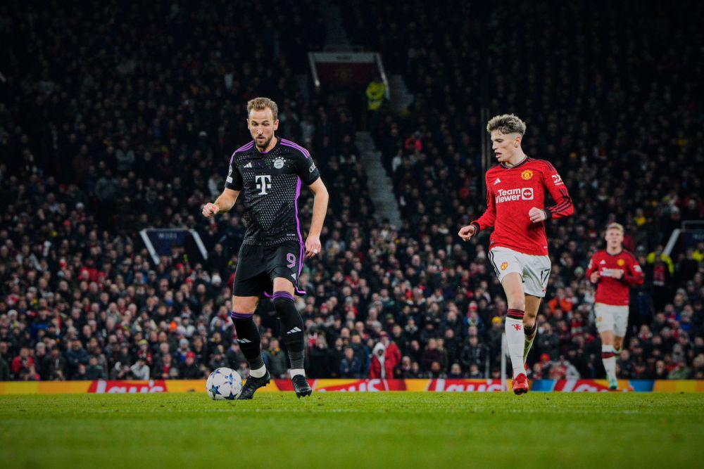Manchester United kalah 0-1 atas Bayern Munich pada pekan keenam Liga Champions 2023/2024. (twitter.com/HKane)