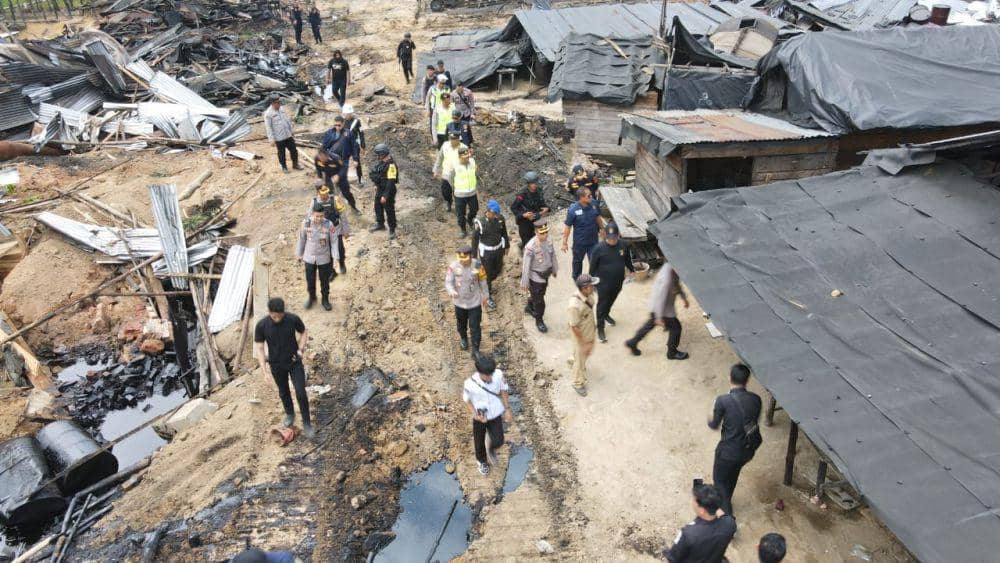 Polres Muba Tutup 201 Tempat Penyulingan Minyak Ilegal Sepanjang 2023