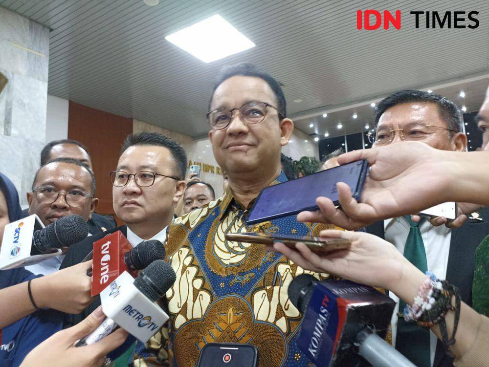 Capres Nomor Urut 1 Anies Baswedan siap menerima pakta integritas dari luar forum Ijtima Ulama. (IDN Times/Amir Faisol)