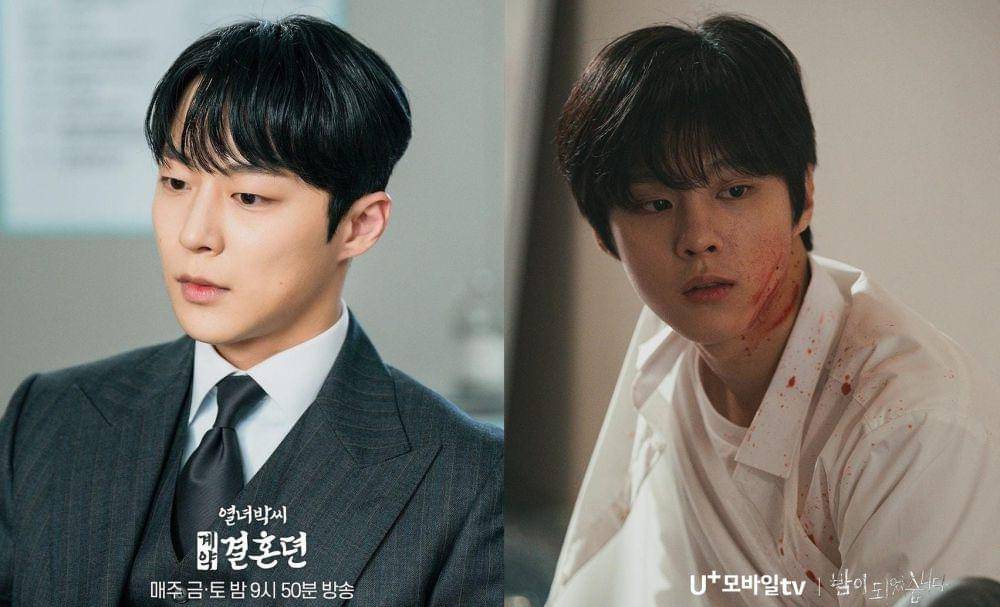 Bae In Hyuk di drama The Story of Park's Marriage Contract (instagram.com/mbcdrama_now) | Kim Woo Seok di drama Night Has Come (instagram.com/uplus_mobiletv)