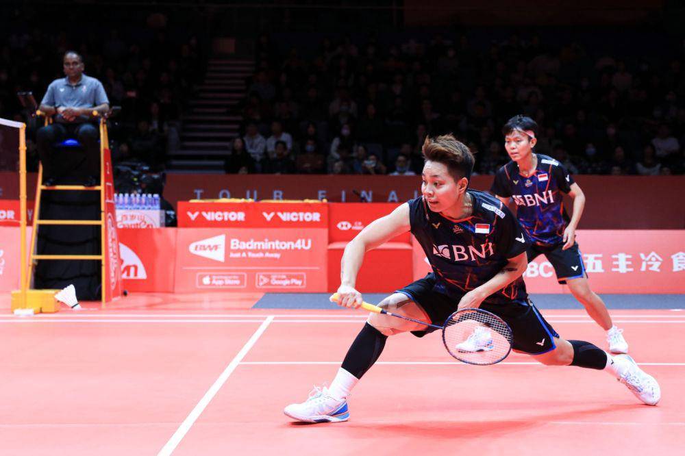 Apriyani Rahayu/Siti Fadia Silva Ramadhanti tumbang di fase grup BWF World Tour Finals 2023 (dok. PP PBSI)