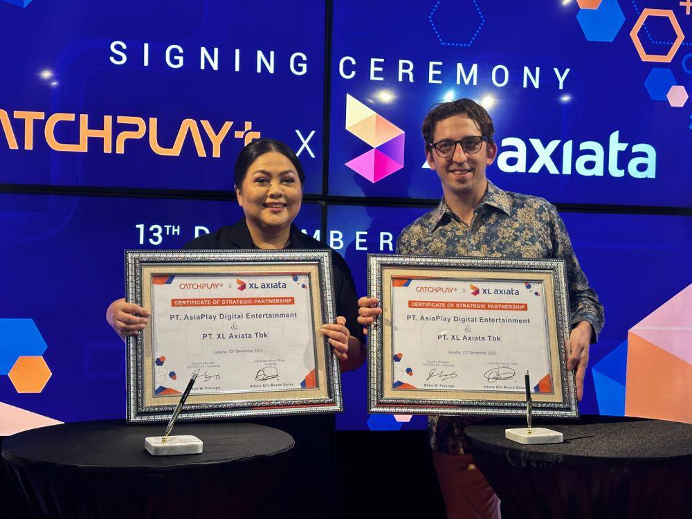 PT XL Axiata Tbk (XL Axiata) menjalin kerja sama dengan  CATCHPLAY+ menghadirkan konten premium berkualitas tanpa hambatan. (Dok. XL Axiata).