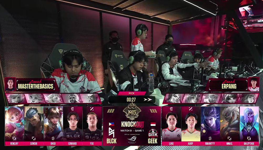 Geek Fam di draft pick phase game 1 (youtube.com/MPLIndonesia)