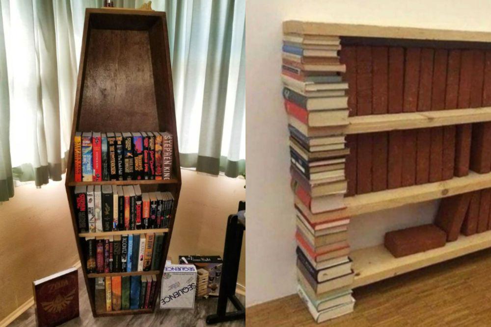 7 Potret Lucu Desain Rak Buku Nyeleneh, Tampilannya Anti-Mainstream!