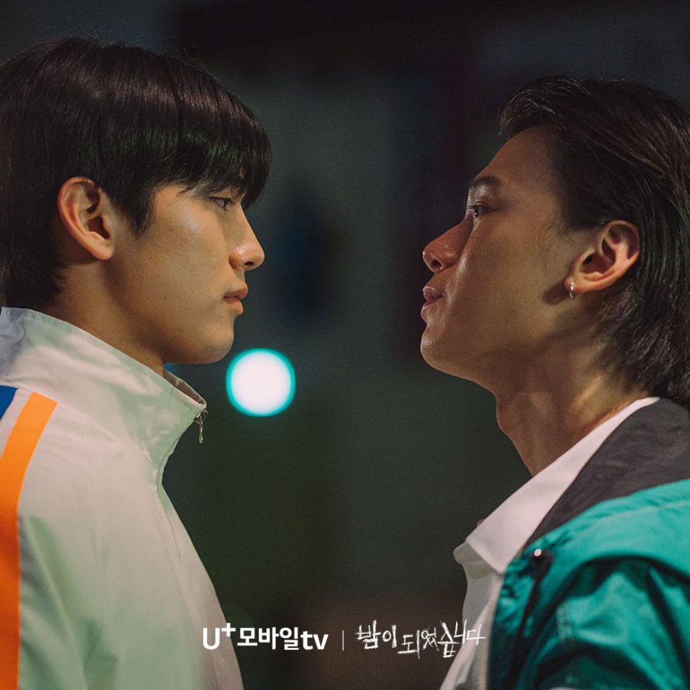 Ko Kyung Jun (Cha Woo Min) dan Jang Hyun Ho (Hong Min Gi) di drakor Night Has Come (instagram.com/xplusu.series)