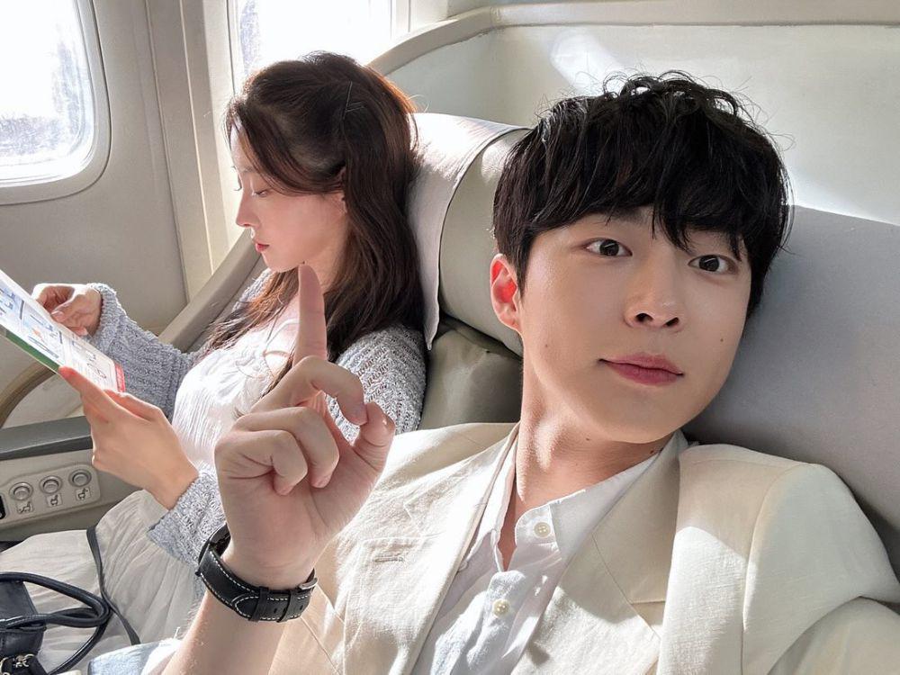 Bae In Hyuk dan Lee Se Young di balik layar drama The Story of Park's Marriage Contract (instagram.com/inhyuk_bb)