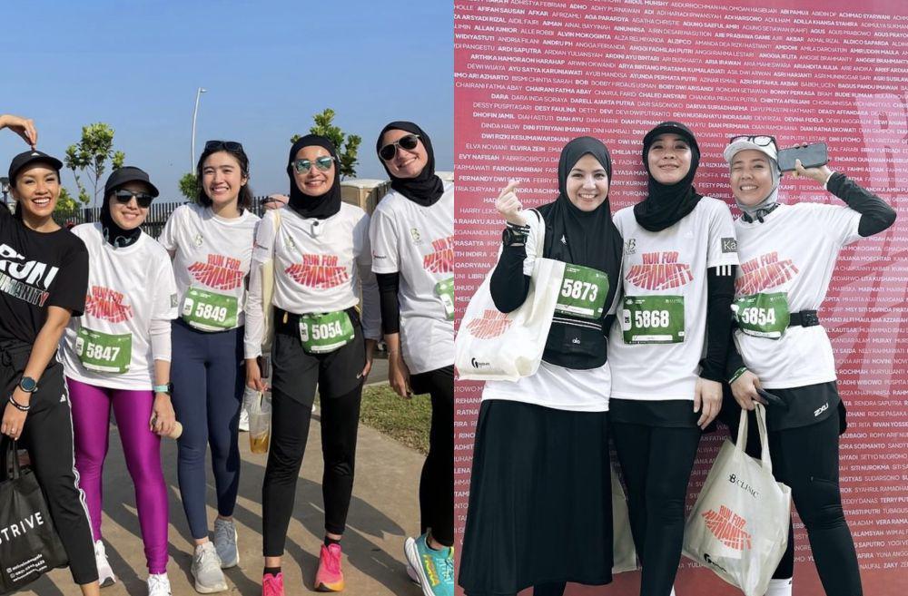 10 Potret Artis di Event Charity Run for Humanity, Bertabur Bintang!