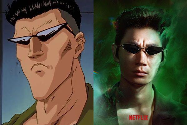 potret perbandingan karakter Yu Yu Hakusho (dok. Shueisha | dok. Netflix)
