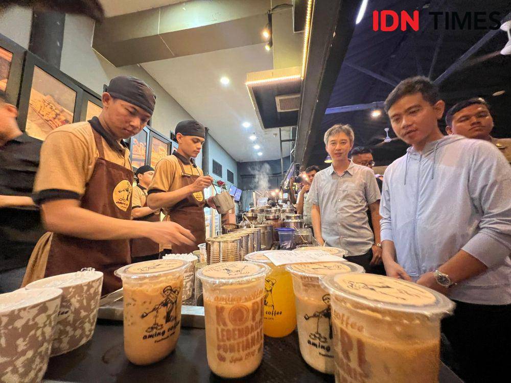Gibran sebut kopi aming punya citarasa yang khas. (IDN Times/Teri).