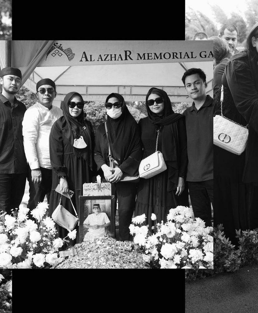 potret Clarissa Putri hadiri pemakaman ayah Dipha yang baru meninggal dunia (Instagram.com/clarissaputri_)