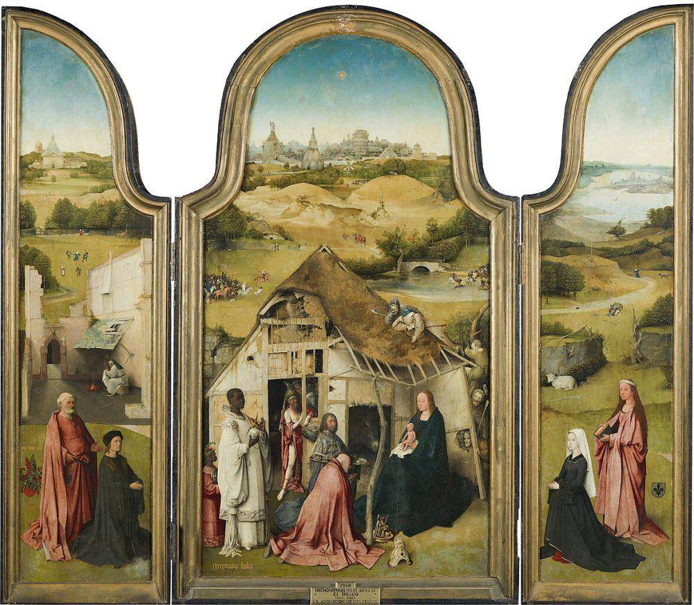 lukisan para Majus yang mengunjungi kanak-kanak Yesus karya seniman Hieronymus Bosch dari sekitar abad ke-15 atau 16 (commons.wikimedia.org/Museo del Prado)