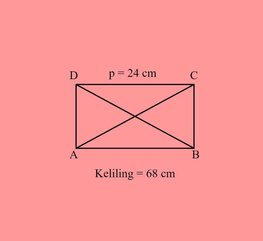 ilustrasi contoh soal mencari panjang diagonal persegi panjang beserta pembahasan (dok. pribadi/Millata Tasyakhanifa)