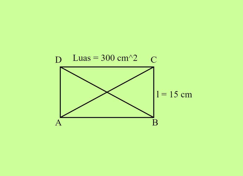 ilustrasi soal mencari panjang diagonal persegi panjang dan pembahasannya (dok. pribadi/Millata Tasyakhanifa)