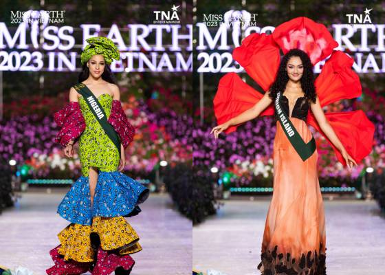 Potret Kostum Nasional Wakil Afrika di Panggung Miss Earth 2023 (Facebook.com/Miss Earth)