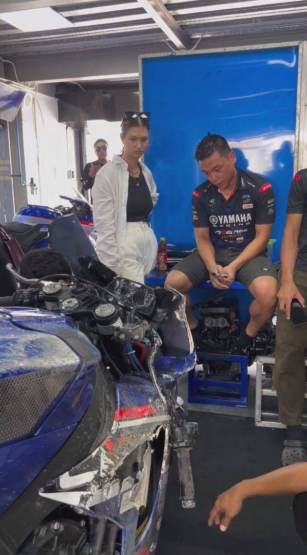suami Atries kecelakaan di Sirkuit Mandalika (instagram.com/mr.saputra_77)