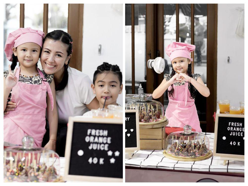 10 Potret Anak Sharena Delon Jualan Kue di Sekolah, Laris Manis!