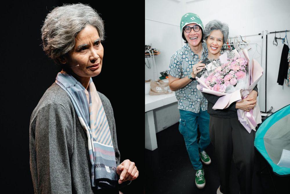 10 Potret Marsha Timothy di Pertunjukan Teater Monolog, Dihadiri Suami