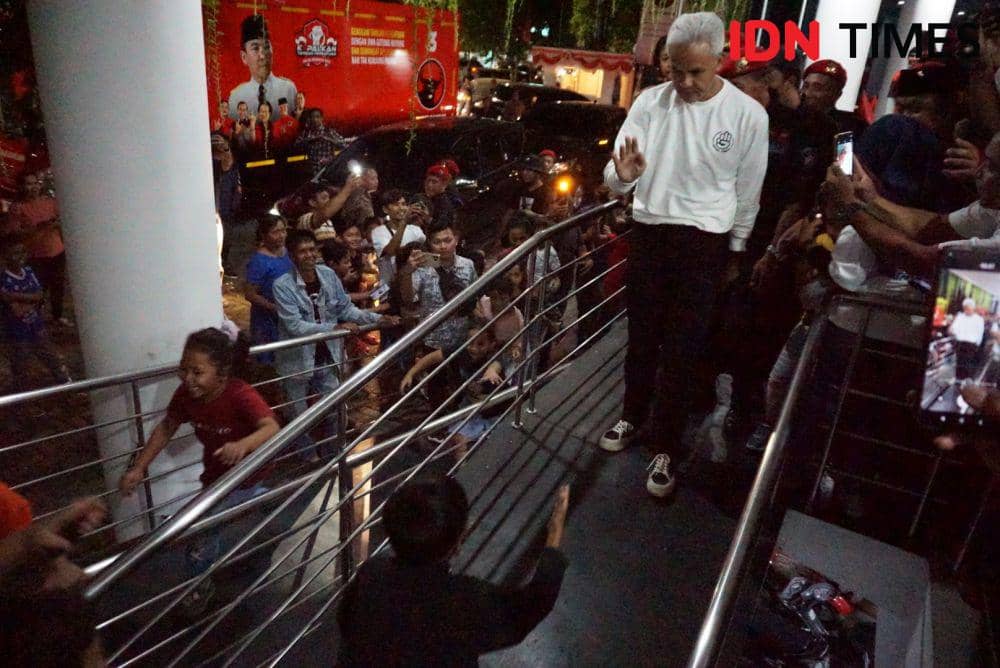 Hadiri Konsolidasi di DPD DIY, Ganjar Disambut Anak-anak
