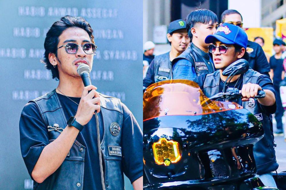 7 Potret Abidzar pada Anniversary Ke-5 Bikers Dakwah, Gagah Pakai Moge