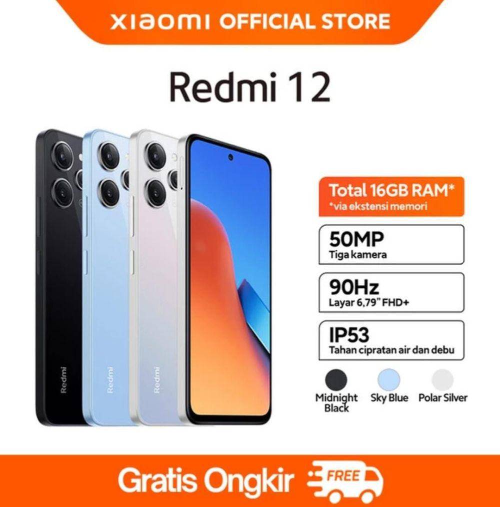 Redmi 12 (tokopedia.com/Xiaomi Official Store)
