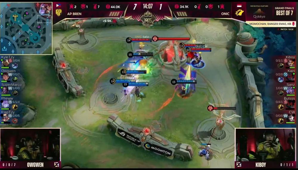 potret match pertama ONIC Esports vs AP Bren (youtube.com/MPL Indonesia)