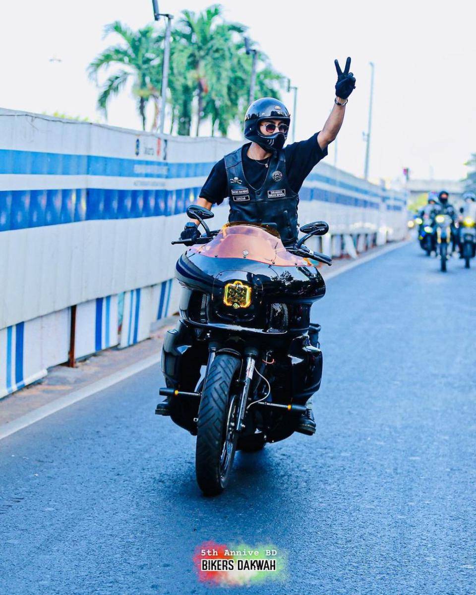 potret Abidzar pada anniversary ke-5 Bikers Dakwah (instagram.com/abidzar73)