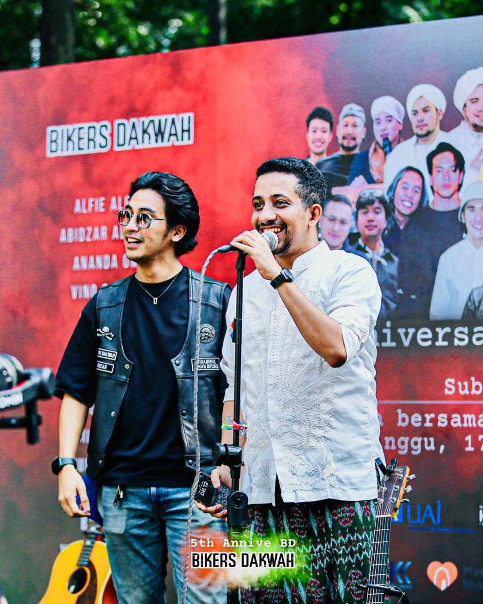 potret Abidzar pada anniversary ke-5 Bikers Dakwah (instagram.com/abidzar73)