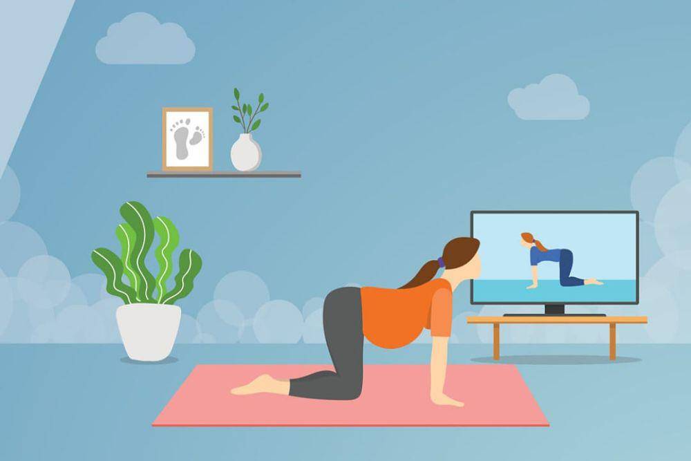 Ilustrasi yoga untuk ibu hamil (Vecteezy/Muhammad Ribkhan)
