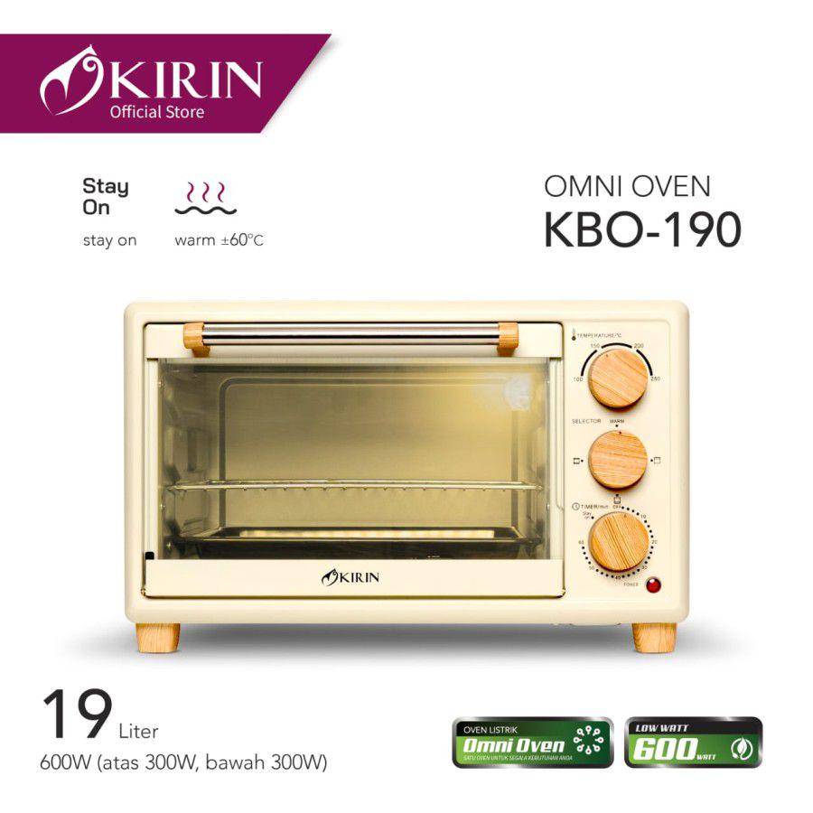 KIRIN Oven Listrik 19 Liter - KBO-190LW (tokopedia.com/UTAMA_ELECTRONIC)