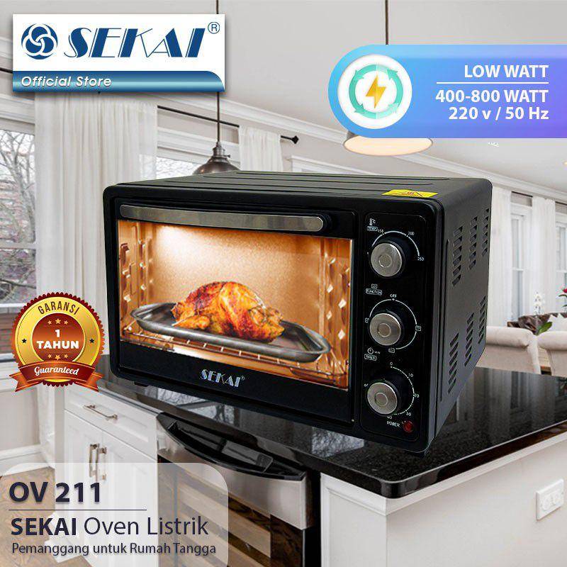 SEKAI Oven Listrik Low Watt (21 L) OV 211 (tokopedia.com/SEKAI HOME ELECTRONICS)