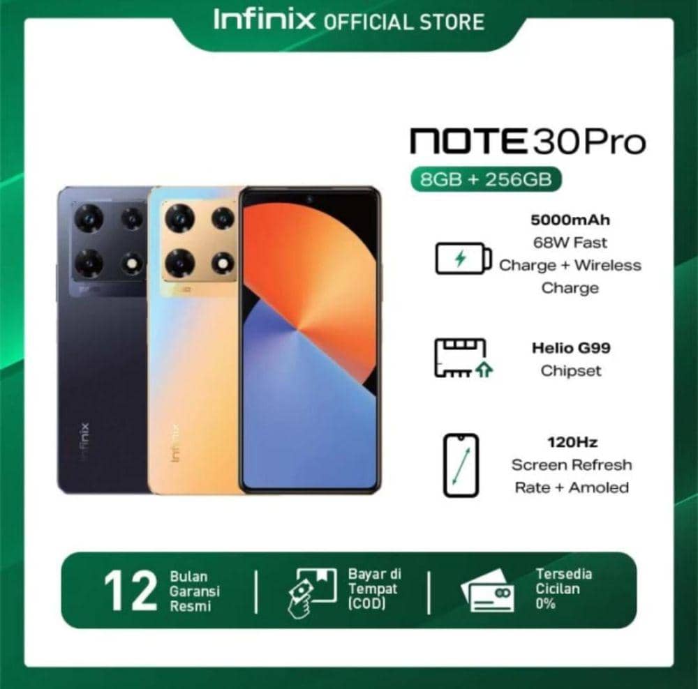 Infinix Note 30 Pro (tokopedia.com/Infinix Official Store)