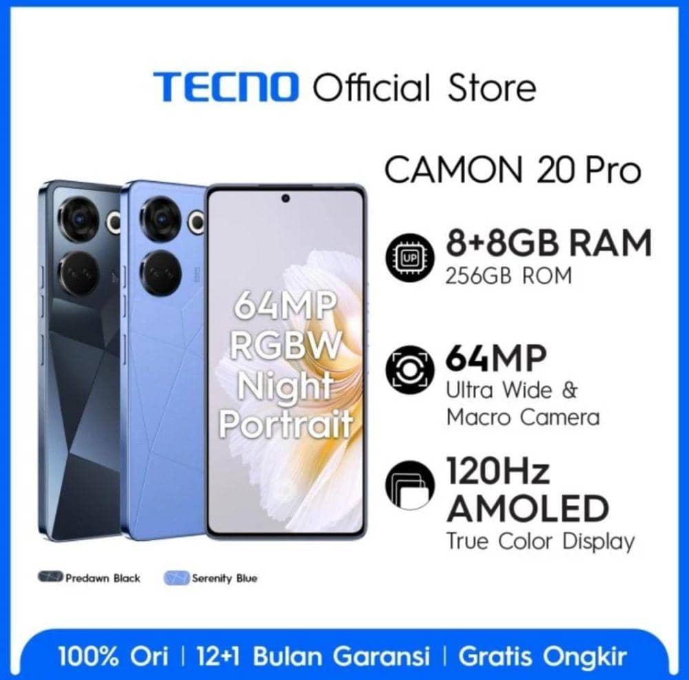 TECNO CAMON 20 Pro (tokopedia.com/TECNO Authorized Store)