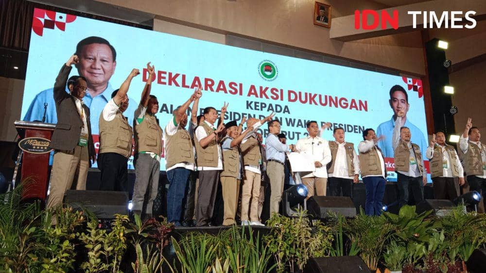 Pengurus APPSI saat memantapkan dukungan bagi Prabowo-Gibran. (IDN Times/Fariz Fardianto)