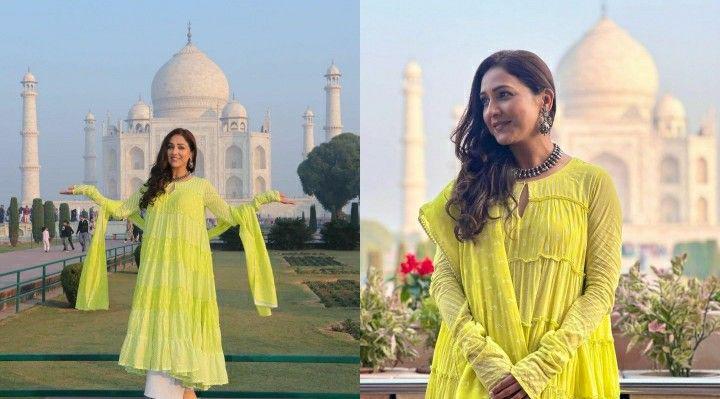 9 Momen Artis India Neeti Mohan Jalan-jalan ke Taj Mahal
