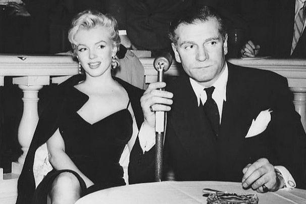 Marilyn Monroe dan Sir Laurence Olivier saat konferensi pers film The Prince and the Showgirl (commons.wikimedia.org/The Arthur Jacobs Company/Russ Jay Burton)